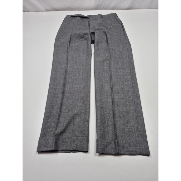 Rota Pantaloni Pants Mens 32x29 Gray Wool Flat Front Straight Made In Italy 46